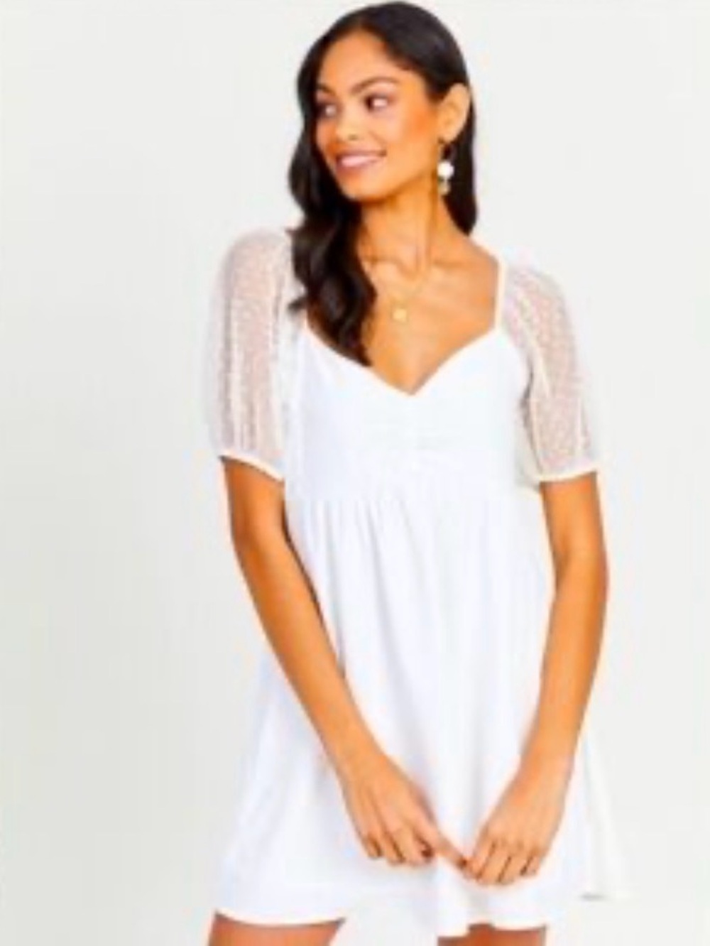 Altar'd State Natalie Dress Sweetheart Tie A-Line Short Dress Size Large NWT